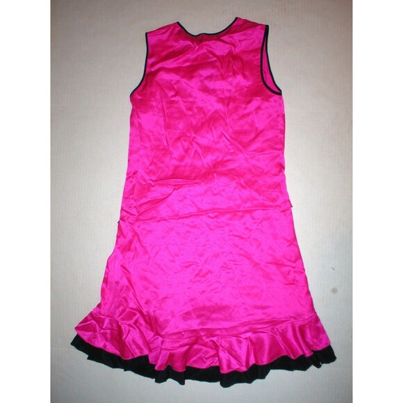 New $398 Juicy Couture Dress Silk Hot Pink Womens 0 Navy Blue Keyhole Hammered - Picture 6 of 7